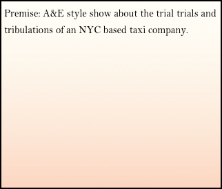 Premise: A&E style show about the trial trials and tribulations of an NYC based taxi company.